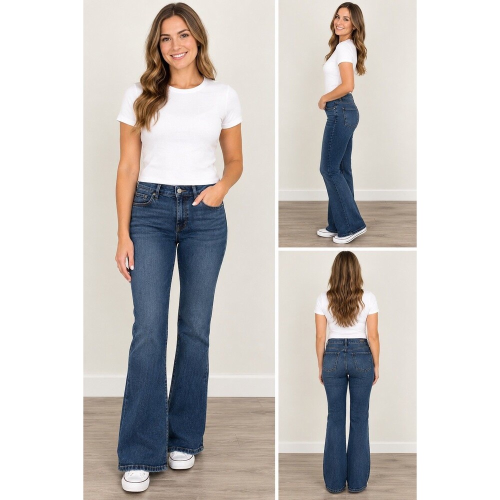 Lane Bryant Mid Rise Boot Cut Flex Magic Waistband Jeans Womens 18 EUC